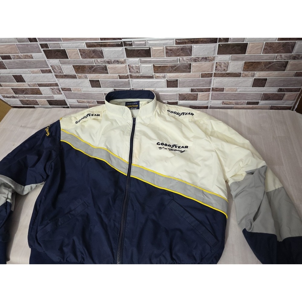 VTG Goodyear Racing Jacket XL #1 Embroidered Official Licensed NASCAR Style Read
